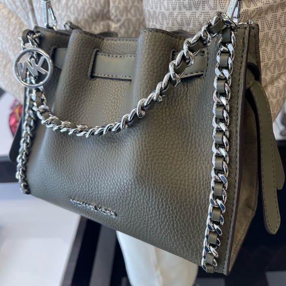 Michael Kors Handbags - MICHAEL KORS Mina Small Chain Convertible Crossbody XBody Bag
Olive Belted
NWT